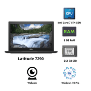 (Refurbished) Dell Latitude 7290 14" Laptop Intel Core i7 8th Gen 8GB RAM 256GB SSD Webcam Win 10 Pro - SWIFT PERIPHERALSLatitude 7290