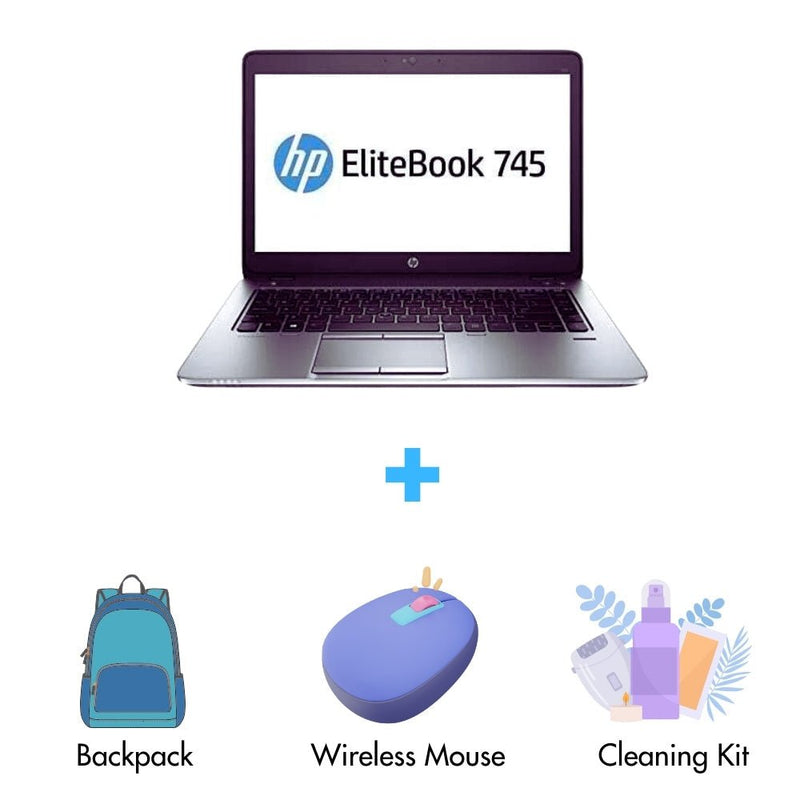 (Refurbished) HP EliteBook 745 G2 14" Laptop AMD A10 Pro 7350B 2.1GHz 8GB RAM 500GB HDD Win 10 Pro - SWIFT PERIPHERALSEliteBook 745