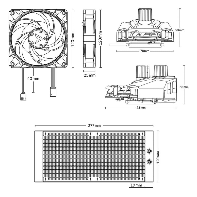 [Repacked] ARCTIC Liquid Freezer II 240 A - RGB 240mm AIO CPU Liquid Cooler with PWM Pump and Fans - SWIFT PERIPHERALSACFRE00093A-RF
