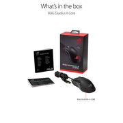 [RePacked] ASUS ROG Gladius II Core RGB Wired Optical Gaming Mouse with 6200 DPI - SWIFT PERIPHERALS90MP01D0-B0UA00-RF