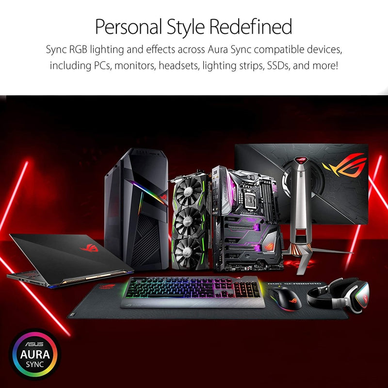 [RePacked] ASUS ROG Gladius II Core RGB Wired Optical Gaming Mouse with 6200 DPI - SWIFT PERIPHERALS90MP01D0-B0UA00-RF