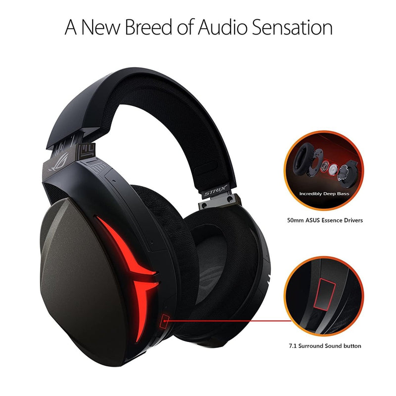 [RePacked] ASUS ROG Strix Fusion 300 LED Gaming Headset with 50mm Drivers and Virtual 7.1 Surround Sound - SWIFT PERIPHERALSROGSTRIX-F300-BLK-RF