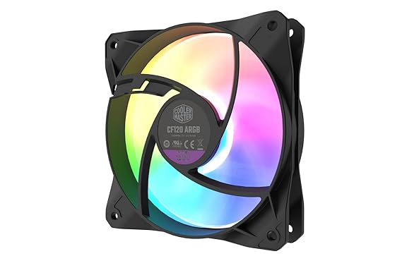 [RePacked] Cooler Master CF120 ARGB Case Fan - 120mm High Performance Computer Case Fan - SWIFT PERIPHERALSR4-S2S-12AA-GP-RF