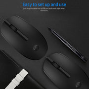 [RePacked] HP M10 Wired USB Optical Ergonomic Mouse with 3 Buttons and 1000DPI - SWIFT PERIPHERALS7YA10PA-RF