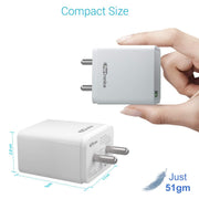 [RePacked] Portronics Adapto One Wall Adapter with 18W 3A Mach USB Charging - SWIFT PERIPHERALSPOR-1104-RF