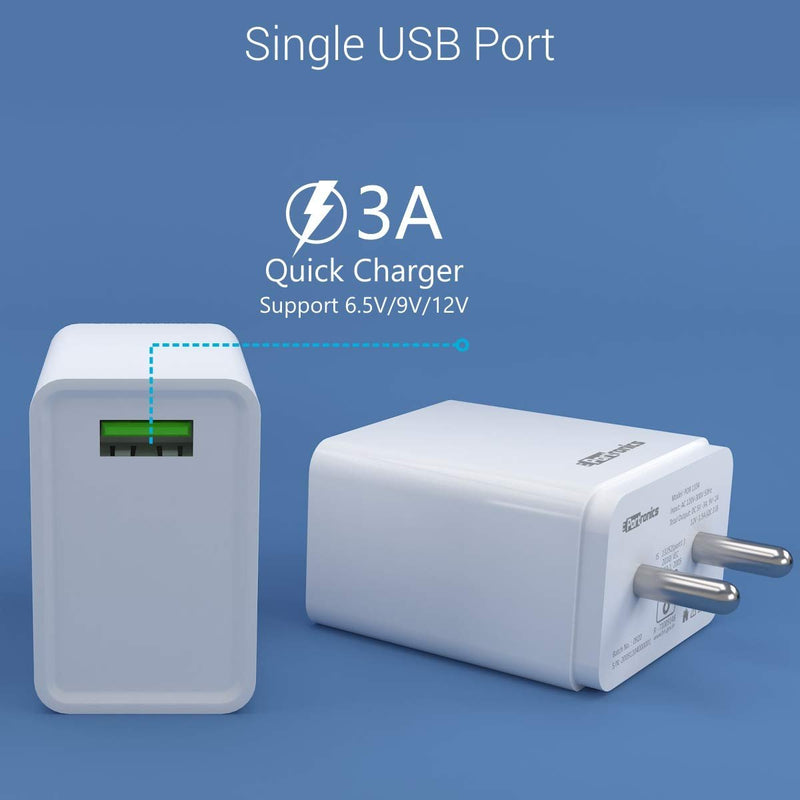 [RePacked] Portronics Adapto One Wall Adapter with 18W 3A Mach USB Charging - SWIFT PERIPHERALSPOR-1104-RF
