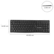 [Repacked]Lapcare E9 117 Keys USB Ergonomic Multimedia Wired Keyboard - SWIFT PERIPHERALSLKKBMU6289