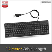 [Repacked]Lapcare E9 117 Keys USB Ergonomic Multimedia Wired Keyboard - SWIFT PERIPHERALSLKKBMU6289