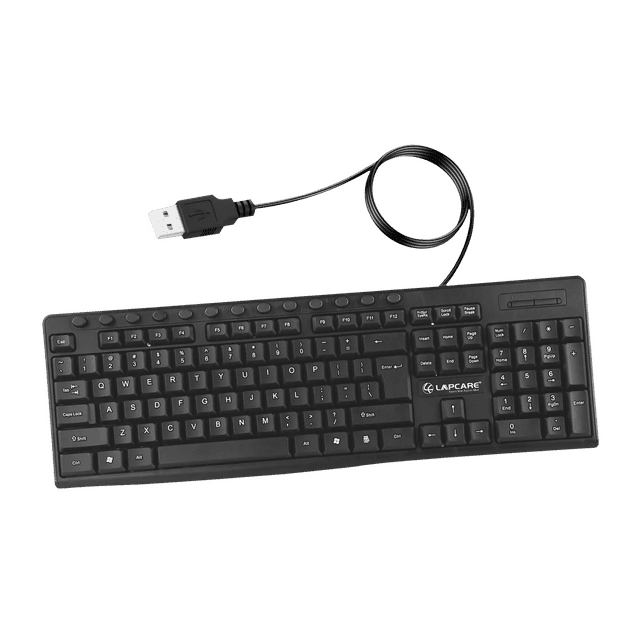 [Repacked]Lapcare E9 117 Keys USB Ergonomic Multimedia Wired Keyboard - SWIFT PERIPHERALSLKKBMU6289