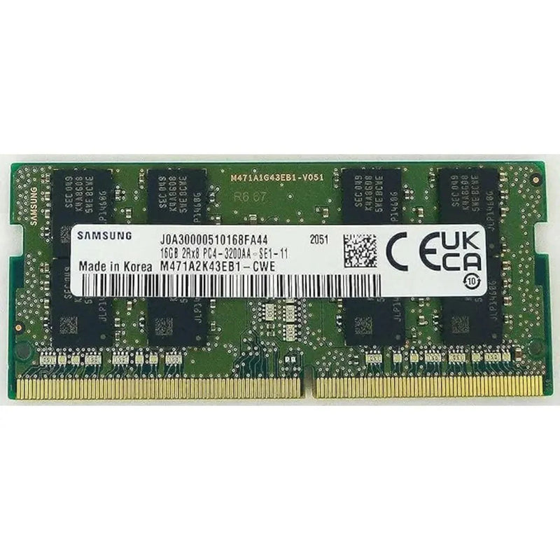 Samsung 16GB DDR4 RAM 3200MHz CL22 2Rx8 260 - Pin SODIMM Laptop Memory (Pulled Out) - SWIFT PERIPHERALSM471A2K43EB1-CWE