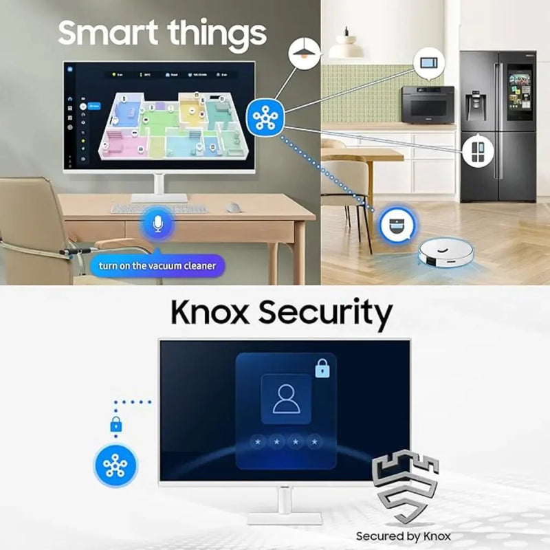 Samsung 32" 4K UHD Smart Monitor M7 with Vision AI Type C Smart TV Apps Built In Speakers - SWIFT PERIPHERALSLS32FM701UWXXL