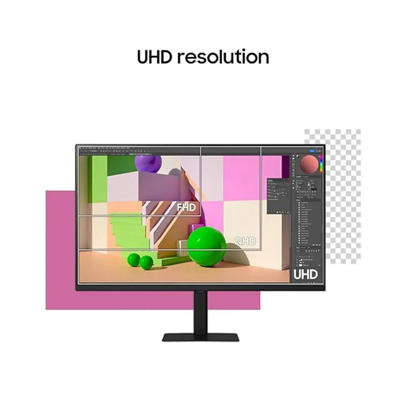 Samsung 32" 60 Hz 4K UHD IPS Monitor HDR10 Easy Setup Stand TUV Eye Care LS32D700EBWXXL - SWIFT PERIPHERALSLS32D700EBWXXL