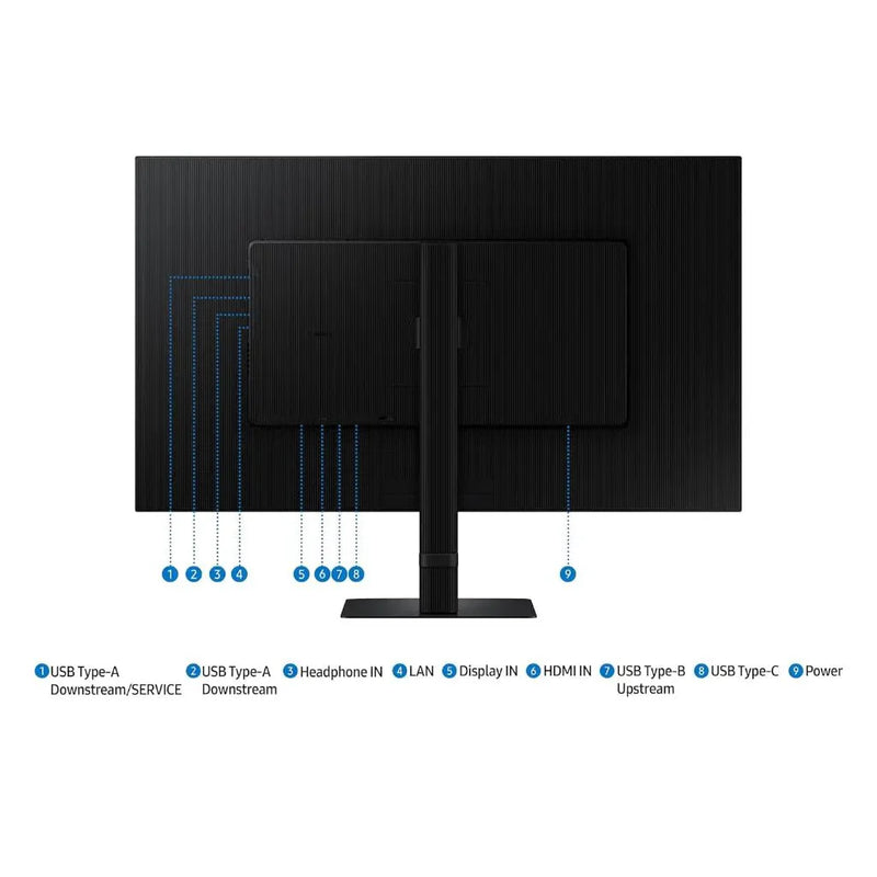 Samsung 32" 60 Hz 4K UHD ViewFinity S8 Monitor with USB Type - C and LAN Port LS32D804UAWXXL - SWIFT PERIPHERALSLS32D804UAWXXL