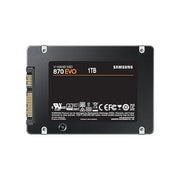 Samsung 870 EVO 1TB 2.5-inch SATA III internal SSD, black, rear label and connector visible