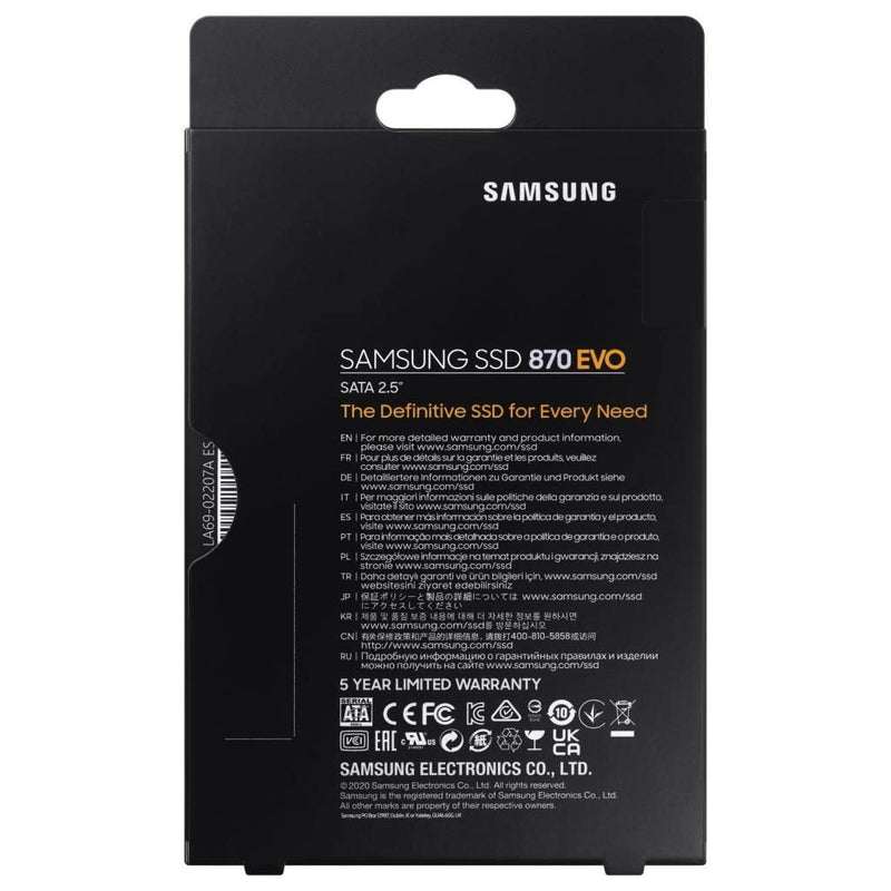 SAMSUNG 870 EVO 1TB SSD MZ - 77E1T0BW - SWIFT PERIPHERALS102367