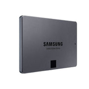 Samsung 2.5-inch SATA internal solid state drive, gray casing, angled view