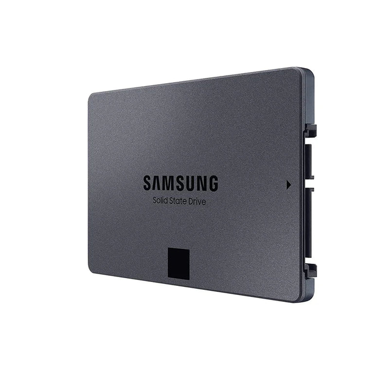 Samsung 2.5-inch SATA internal solid state drive, angled view
