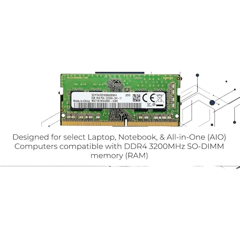 Samsung 8GB DDR4 RAM 3200MHz 1Rx8 260 PINs SODIMM Laptop Memory (Pulled Out) - SWIFT PERIPHERALSM471A1K43DB1-CWE