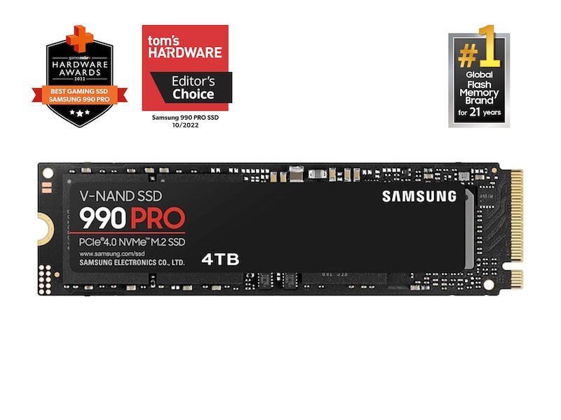Samsung 990 PRO 4TB M.2 NVMe PCIe 4.0 V - NAND Internal Gaming SSD - SWIFT PERIPHERALSMZ-V9P4T0BW