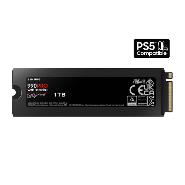 Samsung 990 PRO Heatsink 1TB M.2 NVMe PCIe 4.0 Internal Gaming SSD - SWIFT PERIPHERALSMZ-V9P1T0CW