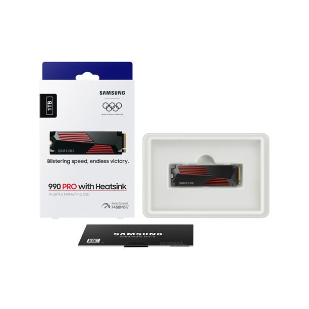 Samsung 990 PRO Heatsink 1TB M.2 NVMe PCIe 4.0 Internal Gaming SSD - SWIFT PERIPHERALSMZ-V9P1T0CW