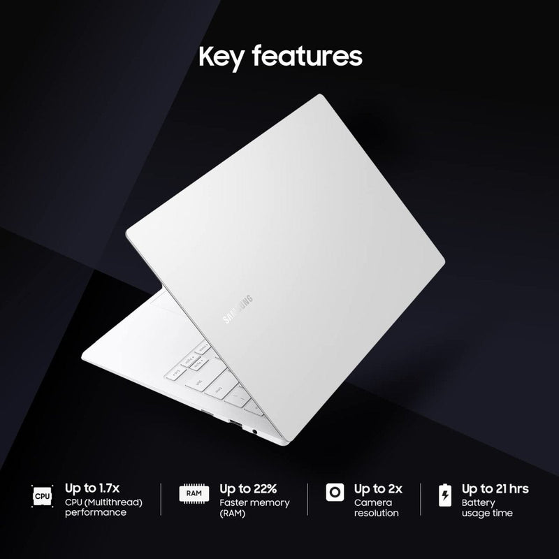 SAMSUNG GALAXY BOOK 2 PRO NP930XED - KB2IN [CI7 - 1260P 12TH GEN/16GB/512GB SSD/WIN11 HOME+MSO/13.3 INCH/IRIS XE GRAPHICS /1 YEAR(S)/SILVER] - SWIFT PERIPHERALS1082377