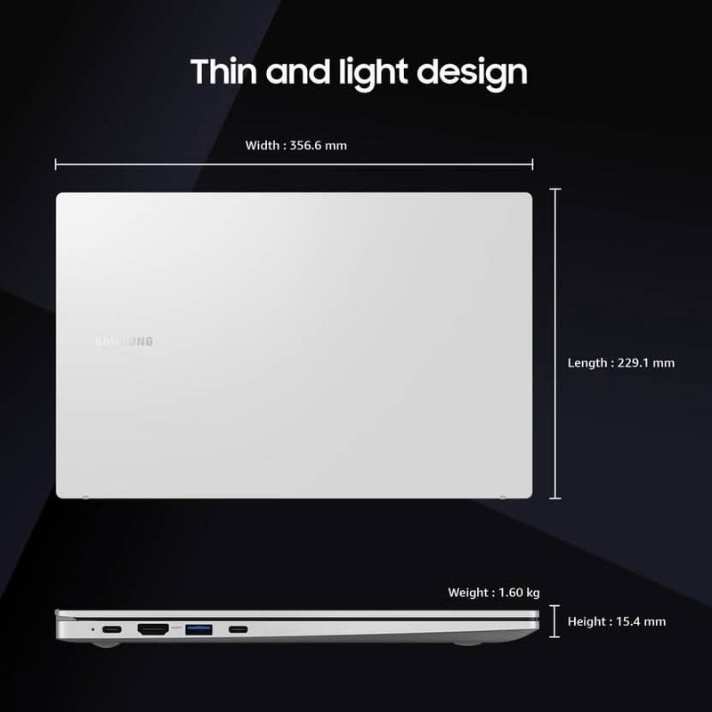 SAMSUNG GALAXY BOOK2 INTEL CORE I5 12TH GEN 1240P - (8 GB/512 GB SSD/WINDOWS 11 HOME/4 GB GRAPHICS) NP750XEE - XB1IN THIN AND LIGHT LAPTOP (15.6 INCH, SILVER, 1.6 KG, WITH MS OFFICE) - SWIFT PERIPHERALSsamsung002