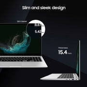 SAMSUNG GALAXY BOOK2 INTEL CORE I5 12TH GEN 1240P - (8 GB/512 GB SSD/WINDOWS 11 HOME/4 GB GRAPHICS) NP750XEE - XB1IN THIN AND LIGHT LAPTOP (15.6 INCH, SILVER, 1.6 KG, WITH MS OFFICE) - SWIFT PERIPHERALSsamsung002