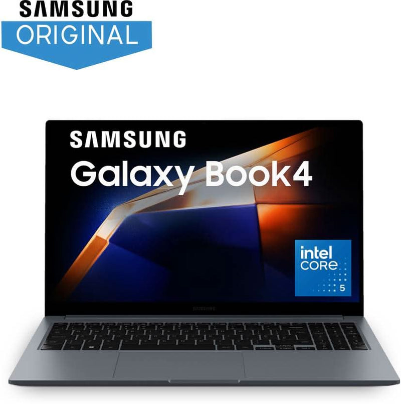 SAMSUNG GALAXY BOOK4 INTEL CORE 5 120U - (16 GB/512 GB SSD/WINDOWS 11 HOME) NP750XGK - KG2IN / NP750XGK - LG2IN THIN AND LIGHT LAPTOP (15.6 INCH, GRAY, 1.55 KG, WITH MS OFFICE) - SWIFT PERIPHERALSsamsung001