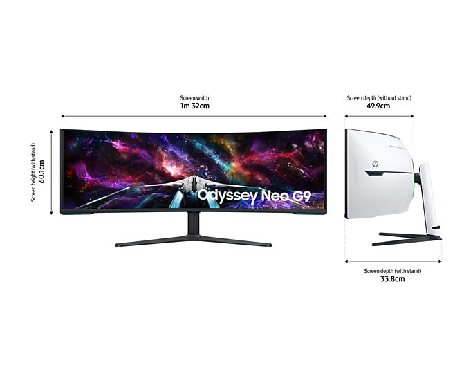 Samsung Odyssey G9 Neo 57" 240Hz Dual UHD Curved Gaming Monitor - SWIFT PERIPHERALSLS57CG950NWXXL