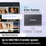 SAMSUNG T7 2TB UP TO 1,050MB/S USB 3.2 GEN 2 MU - PC2T0T/WW SSD - SWIFT PERIPHERALS1093069