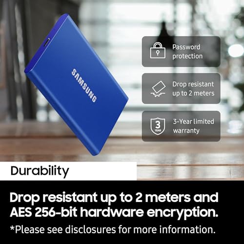 SAMSUNG T7 2TB UP TO 1,050MB/S USB 3.2 GEN 2 MU - PC2T0T/WW SSD - SWIFT PERIPHERALS1093069