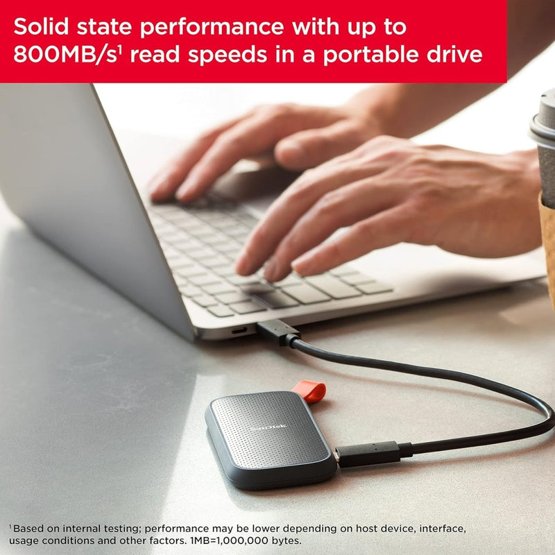 SANDISK 1TB PORTABLE E30 SSD SDSSDE30 - 1T00 - G26 - SWIFT PERIPHERALS1092632