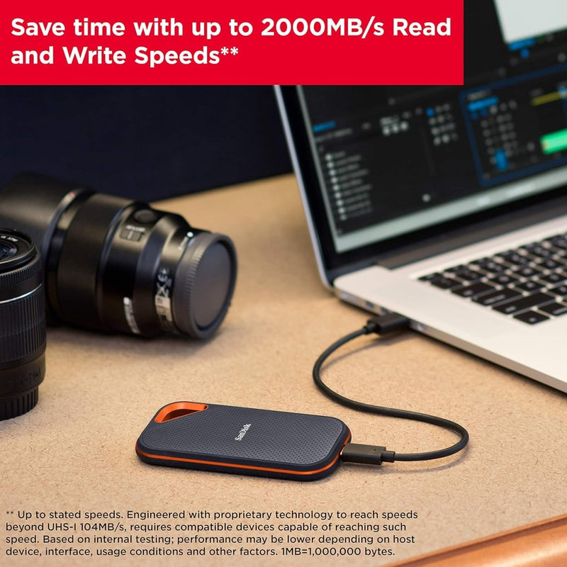 SANDISK 2TB EXTREME PRO E81 PORTABLE SSD SDSSDE81 - 2T00 - G25 - SWIFT PERIPHERALS1092533
