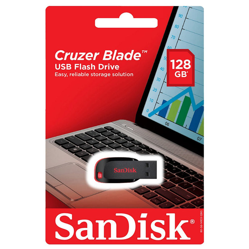 SanDisk Cruzer Blade USB 2.0 Pendrive - SWIFT PERIPHERALSSDCZ50-128G-I35