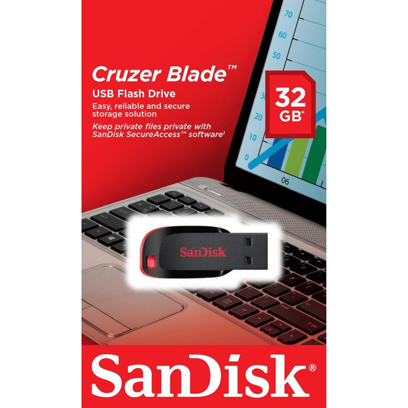 SanDisk Cruzer Blade USB 2.0 Pendrive - SWIFT PERIPHERALSSDCZ50-032G-I35