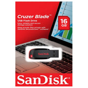 SanDisk Cruzer Blade USB 2.0 Pendrive - SWIFT PERIPHERALSSDCZ50-016G-I35
