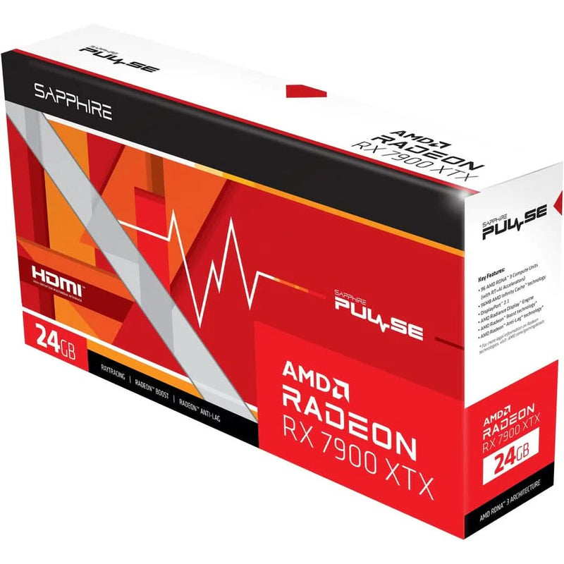 SAPPHIRE AMD RADEON RX7900XTX 24GB PULSE GAMING OC GRAPHIC CARD - SWIFT PERIPHERALS1086548