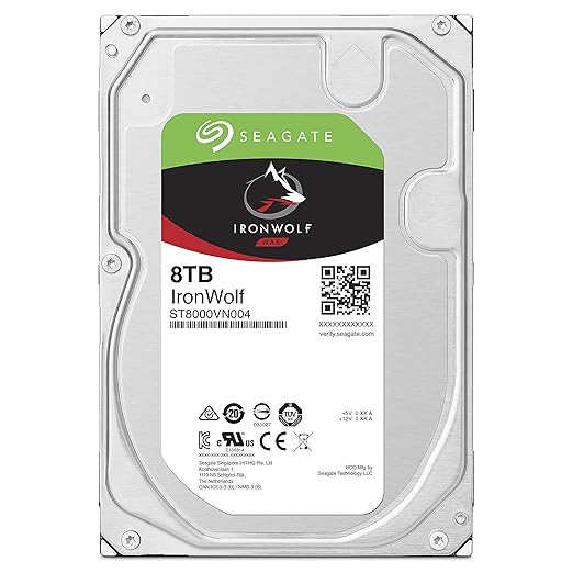 Seagate IronWolf 8TB NAS 3.5" 7200RPM SATA 6Gb/s Desktop Internal Hard Disk Drive - SWIFT PERIPHERALSST8000VN004