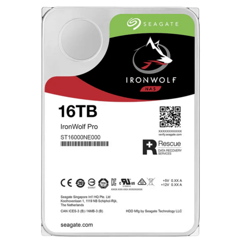 Seagate IronWolf Pro 16TB 7200 RPM 3.5" SATA 6Gb/s Enterprise NAS Internal Hard Drive - SWIFT PERIPHERALSST16000NT001