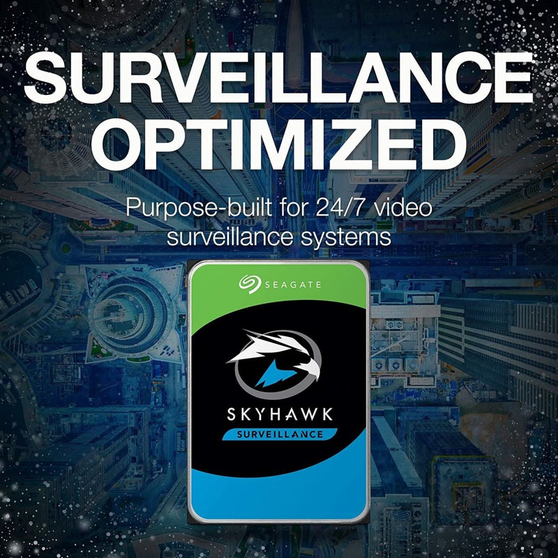 SEAGATE SKYHAWK 8TB SURVEILLANCE INTERNAL SATA HARD DRIVE ST8000VE001 - SWIFT PERIPHERALS102296