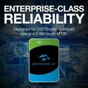 Seagate Skyhawk AI 8TB 3.5" SATA 6 Gb/s 7200RPM Video Internal Hard Disk Drive - SWIFT PERIPHERALSST8000VE001