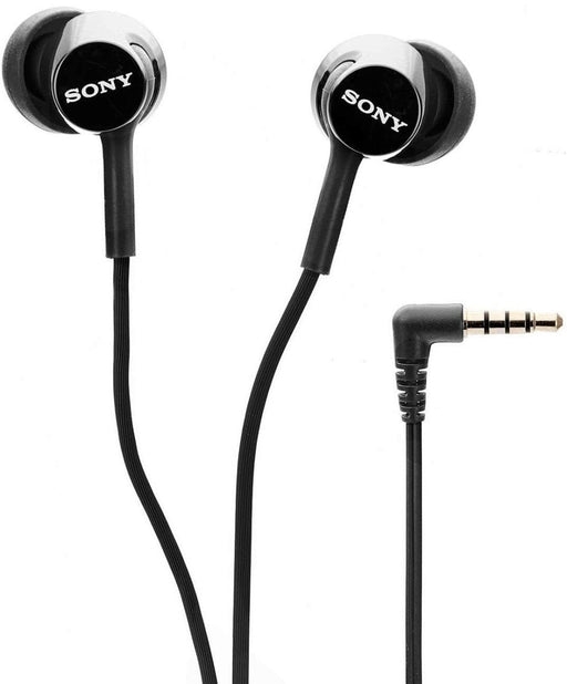 SONY MDR - EX155AP/BQ IN - EAR WIRED HEADPHONES WITH MIC (BLACK) - SWIFT PERIPHERALS1091383