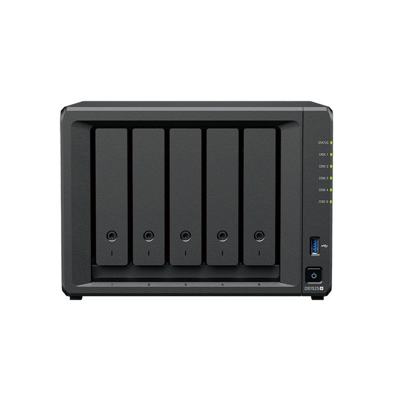 Synology DiskStation DS1525+ 5 Bay Network Attached Storage Enclosure - Black - SWIFT PERIPHERALSDS1525+