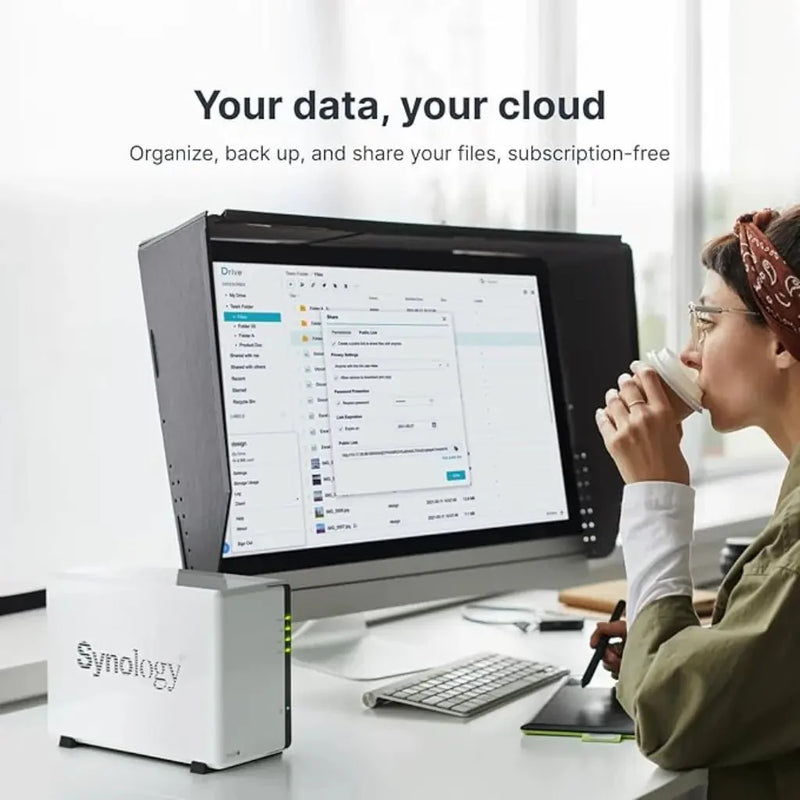 Synology DiskStation DS223J 2 - Bay Network Attached Storage Enclosure Drive - White - SWIFT PERIPHERALSDS223J