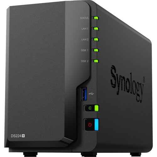 Synology DiskStation DS224+ 2 - Bay Network Attached Storage Enclosure - Black - SWIFT PERIPHERALSDS224+