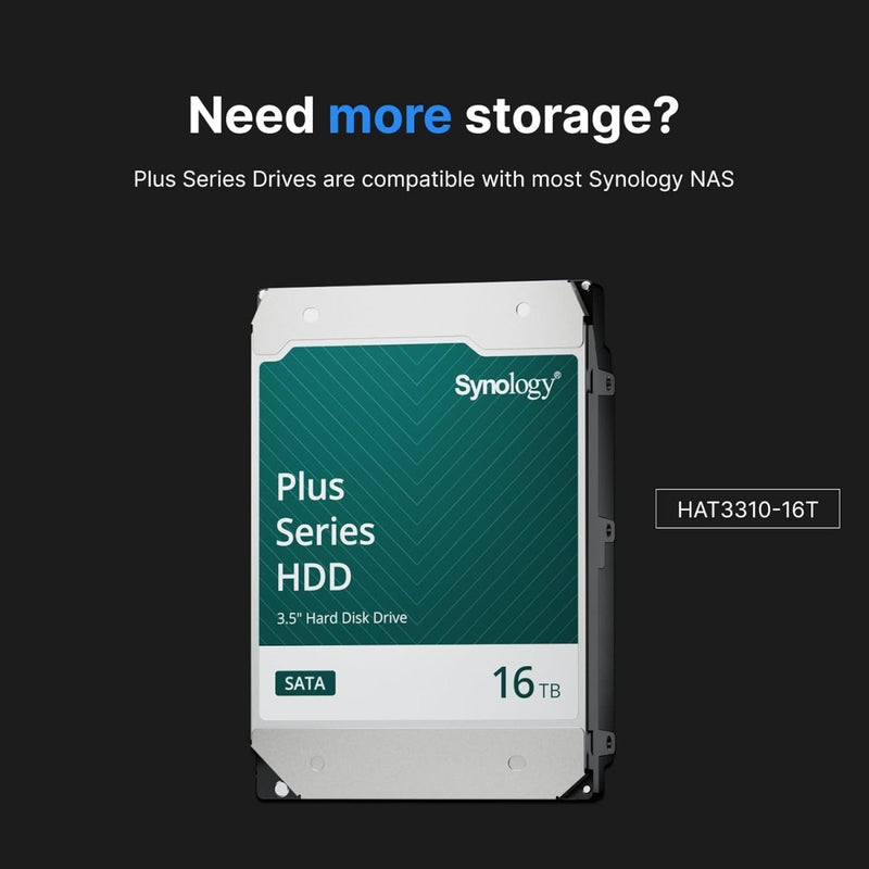 Synology Plus Series HAT3310 16TB 3.5" SATA 6Gb/s 7200RPM Internal NAS Hard Disk Drive - SWIFT PERIPHERALSHAT3310-16T
