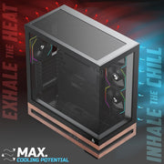 TAG GAMERZ STELLAR PRIME MID - TOWER GAMING CABINET BLACK - SWIFT PERIPHERALS1092419