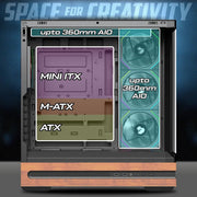 TAG GAMERZ STELLAR PRIME MID - TOWER GAMING CABINET BLACK - SWIFT PERIPHERALS1092419