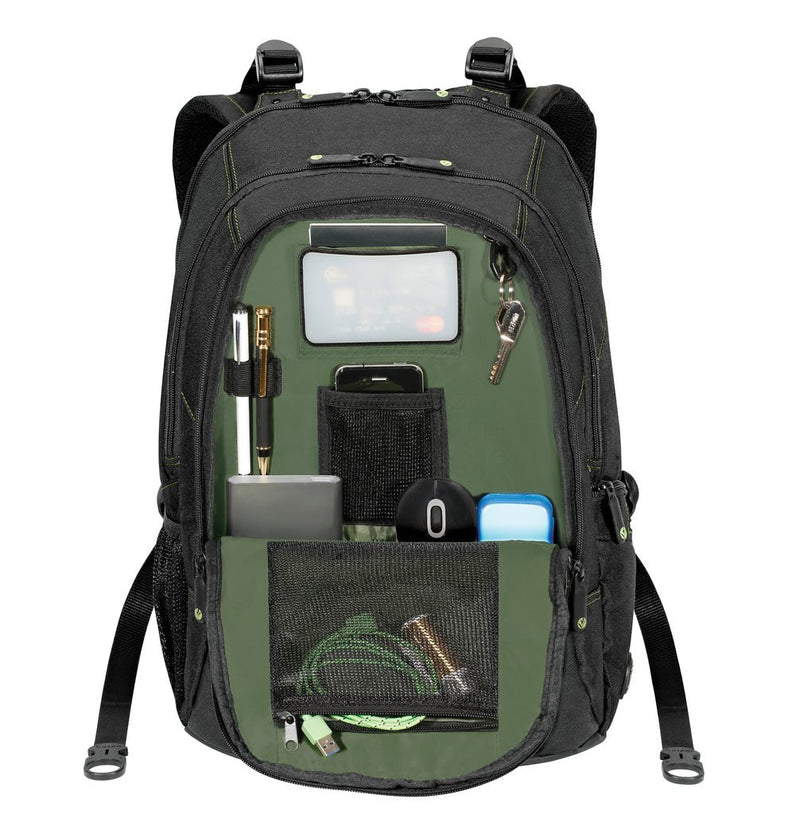 Targus 15.6" Spruce EcoSmart Checkpoint - Friendly Backpack - Black - SWIFT PERIPHERALSTBB013AP
